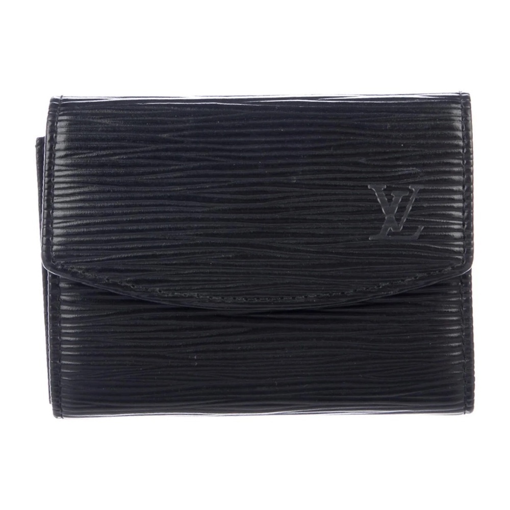 Black Textured Envelope Wallet | Snap Closure - Picture 4 of 6